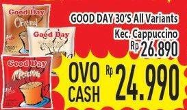 Promo Harga Good Day Instant Coffee 3 in 1 per 30 sachet - Hypermart