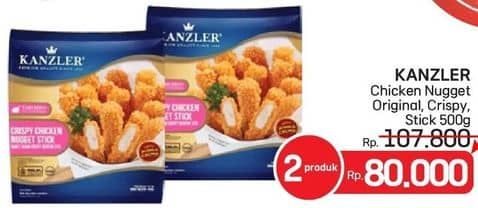 Promo Harga Kanzler Chicken Nugget Original, Crispy, Stick Crispy 450 gr - LotteMart