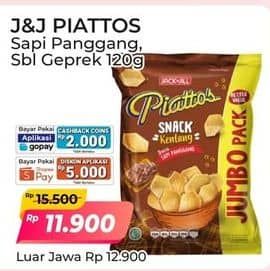Promo Harga Piattos Snack Kentang Sapi Panggang, Sambal Geprek 120 gr - Alfamart