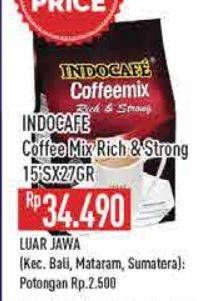 Promo Harga Indocafe Coffeemix Rich Strong per 15 sachet 20 gr - Hypermart