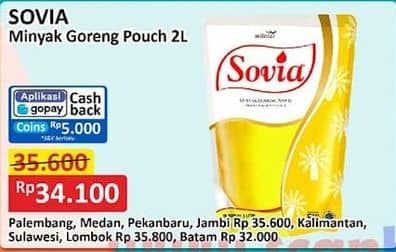 Promo Harga Sovia Minyak Goreng 2000 ml - Alfamart