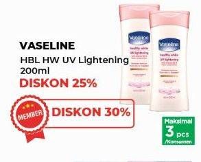 Promo Harga Vaseline Body Lotion UV Lightening 200 ml - Yogya