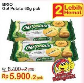 Promo Harga SIANTAR TOP GO Potato Biskuit Kentang per 2 pouch 60 gr - Indomaret