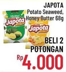 Promo Harga JAPOTA Potato Chips Seaweed, Happy Honey Butter per 2 pouch 68 gr - Alfamidi