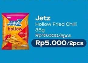 Promo Harga JETZ Hollow Snack Fried Chilli per 2 pcs 35 gr - Alfamart