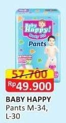 Promo Harga Baby Happy Body Fit Pants M34, L30 30 pcs - Alfamart