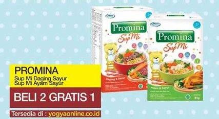 Promo Harga PROMINA Sup Mi Ayam Sayur, Ayam Sayur, Daging Sayur, Daging Sayur 81 gr - Yogya