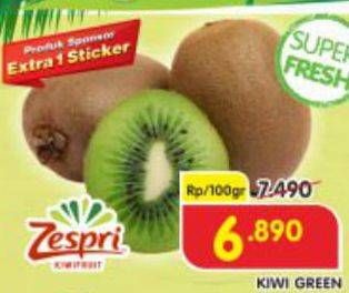 Promo Harga Kiwi Zespri Green per 100 gr - Superindo