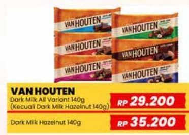 Promo Harga Van Houten Dark Milk Kecuali Hazelnut 140 gr - Yogya