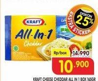 Promo Harga KRAFT All in 1 Cheddar 165 gr - Superindo