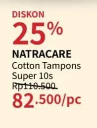 Promo Harga Natracare Cotton Tampons Super Applicator 10 pcs - Guardian
