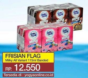 Promo Harga FRISIAN FLAG Susu UHT Milky All Variants per 6 pcs 115 ml - Yogya