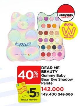 Promo Harga Dear Me Beauty  x Yupi - Baby Bears Eyeshadow Palette 1 pcs - Watsons