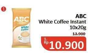 Promo Harga ABC Kopi White Coffee per 10 sachet 20 gr - Alfamidi