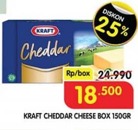 Promo Harga Kraft Cheese Cheddar 150 gr - Superindo