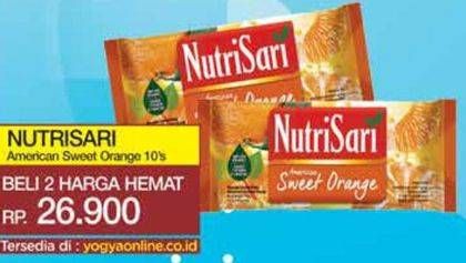 Promo Harga Nutrisari Powder Drink American Sweet Orange per 10 sachet 14 gr - Yogya