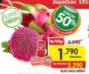 Promo Harga Buah Naga Merah per 100 gr - Superindo