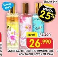 Promo Harga Vivelle Eau De Toilette Glass All Variants 100 ml - Superindo