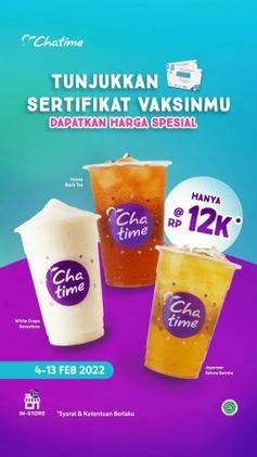 Promo Harga CHATIME Milk Tea  - Chatime