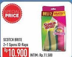 Promo Harga 3M SCOTCH BRITE Sabut Spon 3 pcs - Hypermart