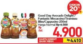 Promo Harga Good Day Coffee Drink Avocado Delight, Funtastic Mocacinno, Tiramisu Bliss, Originale Cappucino 250 ml - Carrefour