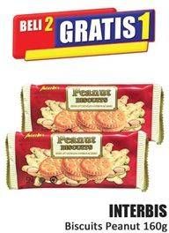 Promo Harga Interbis Peanut Crackers Biscuit 160 gr - Hari Hari