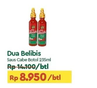 Promo Harga Dua Belibis Saus Cabe 235 ml - TIP TOP