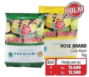 Promo Harga ROSE BRAND Gula Kristal Putih 1 kg - Lotte Grosir
