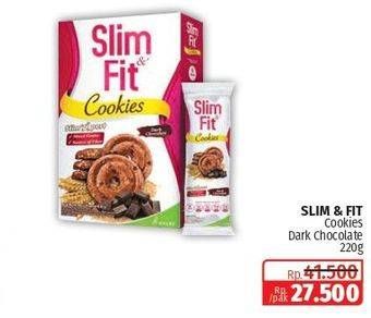 Promo Harga SLIM & FIT Cookies Dark Chocolate 220 gr - Lotte Grosir