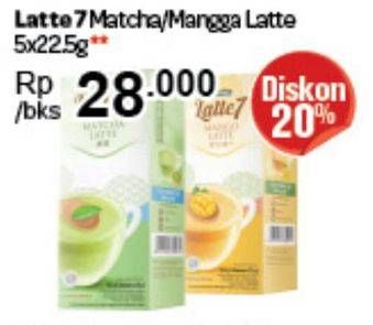 Promo Harga Latte 7 Latte Matcha, Matcha Latte per 5 pcs 22 gr - Carrefour