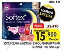 Promo Harga Softex Celana Menstruasi All Size Daun Sirih 2 pcs - Superindo