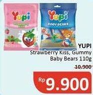 Promo Harga YUPI Candy Strawberry Kiss, Baby Bears 110 gr - Alfamidi