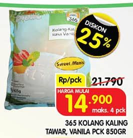 Promo Harga 365 Kolang-Kaling Tawar, Vanila 850 gr - Superindo