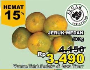 Promo Harga Jeruk Medan per 100 gr - Giant