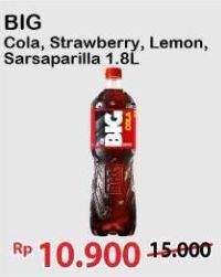 Promo Harga AJE BIG COLA Minuman Soda Cola, Strawberry, Lemon, Sarsaparilla 1500 ml - Alfamart