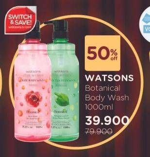 Promo Harga WATSONS Botanical Shower All Variants 1000 ml - Watsons