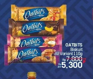 Promo Harga Oatbits Biskuit All Variants 110 gr - LotteMart