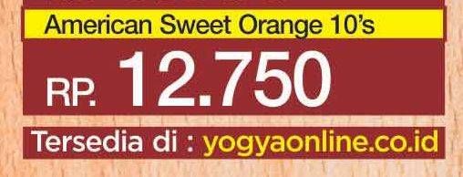 Promo Harga NUTRISARI Powder Drink American Sweet Orange 10 sachet - Yogya