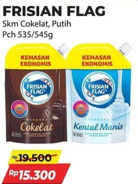 Promo Harga Frisian Flag Susu Kental Manis Cokelat, Putih 535 gr - Alfamart