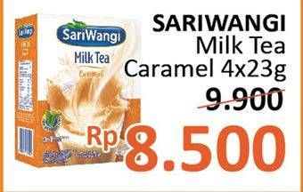 Promo Harga Sariwangi Milk Tea Caramel 4 pcs - Alfamidi