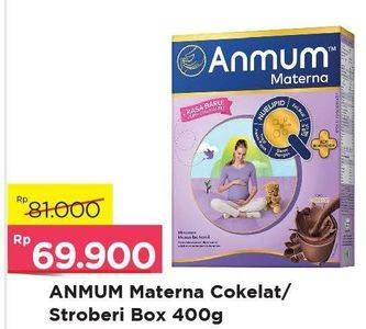 Promo Harga ANMUM Materna Cokelat, Strawberry 400 gr - Alfamart