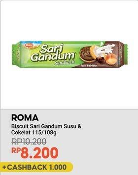 Promo Harga Roma Sari Gandum Susu Cokelat 115 gr - Indomaret