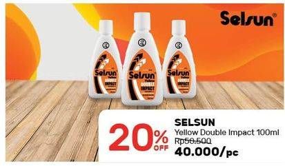Promo Harga SELSUN Shampoo Yellow Double Impact 100 ml - Guardian