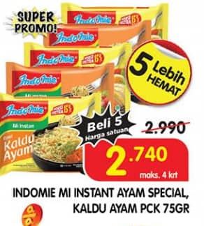 Promo Harga Indomie Mi Kuah Ayam Spesial, Kaldu Ayam 65 gr - Superindo