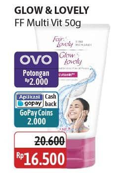 Promo Harga Glow & Lovely (fair & Lovely) Facial Foam Brightening Multi Vitamin 50 gr - Alfamidi