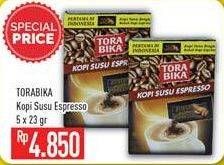 Promo Harga Torabika Kopi Susu Espresso per 5 sachet 23 gr - Hypermart