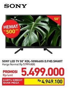 Promo Harga SONY KDL-50W660G | Smart TV LED 50 inch  - Carrefour