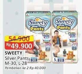 Promo Harga Sweety Silver Pants L28, M30 28 pcs - Alfamart