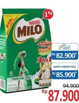 Promo Harga MILO ActivGo 3in1 1000 gr - Alfamidi