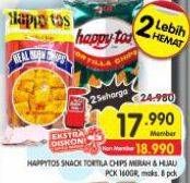 Promo Harga Happy Tos Tortilla Chips Merah, Hijau 160 gr - Superindo